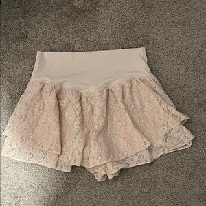 Aerie Floral Lace Women's Skorts in Soft Pink